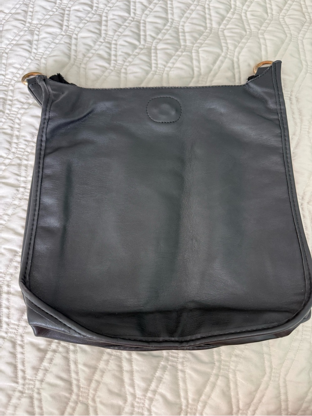 Everyday Black Leather Crossbody Bag for Women